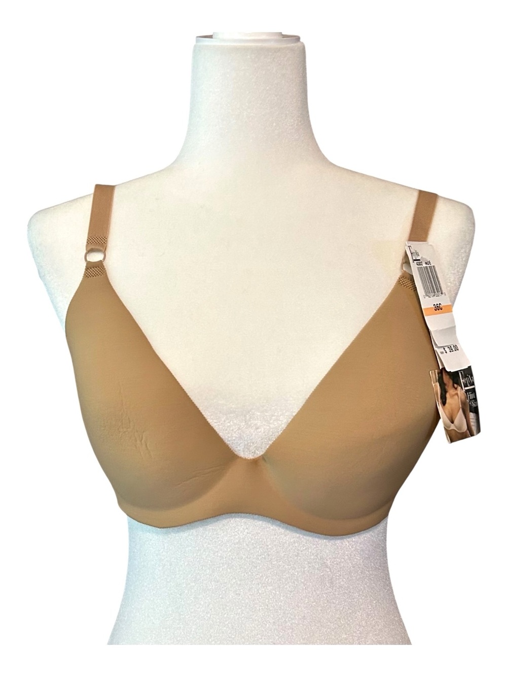 NWT Felina Seamless Stitch Free Comfort Fit Bra 4302 in Nude 36C